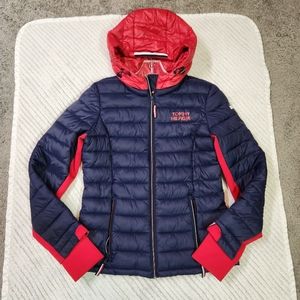 Tommy Hilfiger Kids Hooded Puffer Coat Full Zip Size S